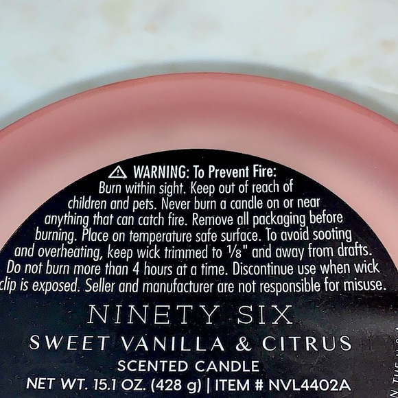 DW HOME CANDLE SWEET VANILLA & CITRUS NINETY SIX COLLECTION 3 WICK NEW - Picture 7 of 7